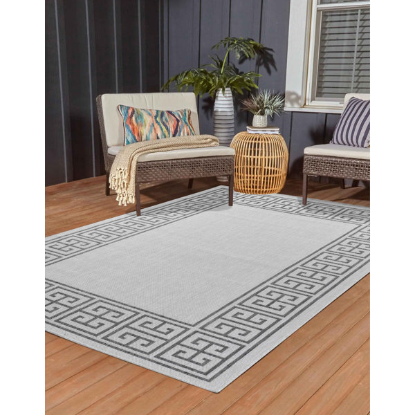 Canora Grey Sky Kilim Braided Greek Key Design Outdoor Rugs Wayfair.co.uk